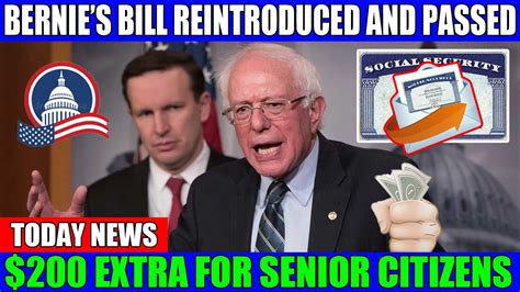 Today S News Bernie S Bill Reintroduced In Senate And Passed