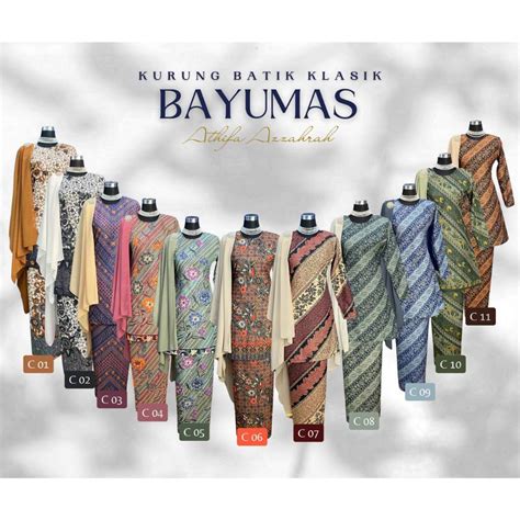 Kurung Batik Kurung Bayumas C Xs Xl Kurung Moden Riau Kurung Cotton