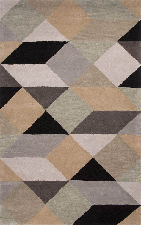 Jaipur Rugs Modern Geometric Pattern Gray/Yellow Wool Area Rug LST21 ...