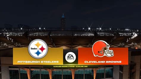 Steelers Vs Browns Week Simulation Madden Rosters Youtube