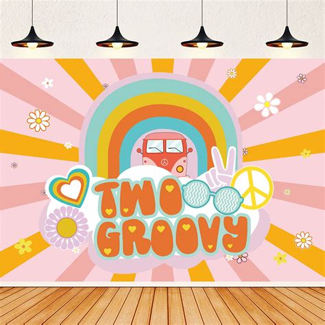 Buy Two Groovy Party Decorations For Girls Two Groovy Hippie Party