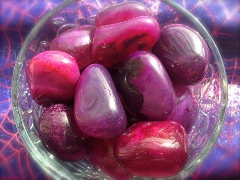 Tumbled Pink Agate Fuchsia Agate Full Moon Charged Pagan Etsy