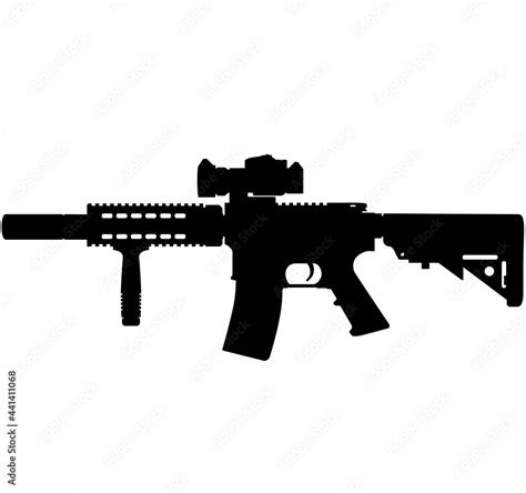 Us Army Police Fully Automatic Machine Gun M4 M16 Carbine Caliber 5