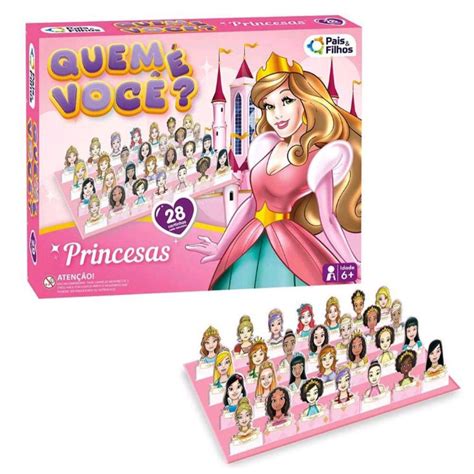 Jogo Quem é Voce Princesas Pais Filhos Brinquedo Infantil ENVIO