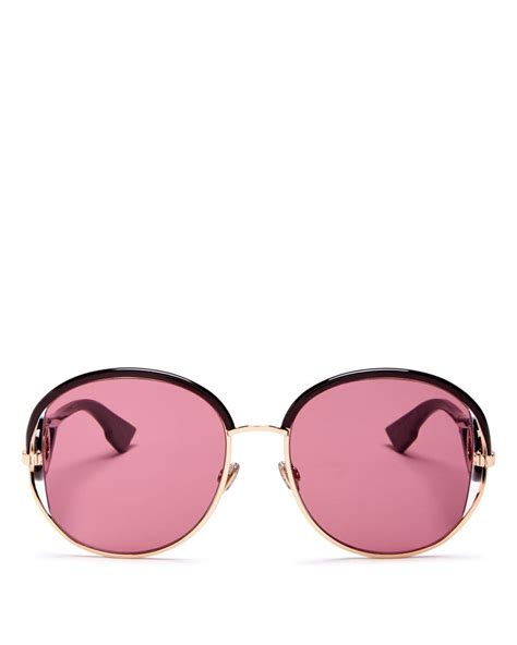 Dior Womens New Volute Round Sunglasses In Gold Violetpink Pink Lyst Australia