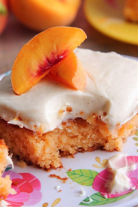 Eat Cake For Dinner Peach Cake With Cream Cheese Frosting