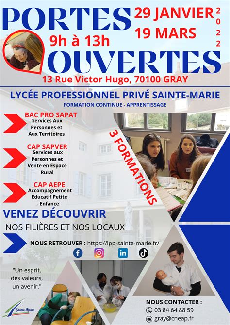 Journ E Portes Ouvertes Lpp Sainte Marie Gray Lyc E