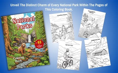 National Parks Coloring Book Discover The Wonders Of All 63 Us