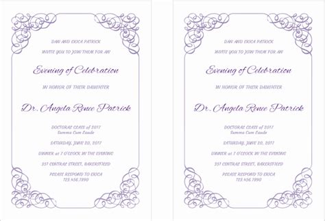 Blank Graduation Invitation Templates Beautiful 42 Printable Graduation