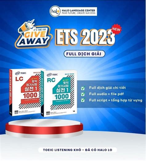 Bộ tài liệu ETS TOEIC 2023 PDF Audio Dịch giải chi tiết