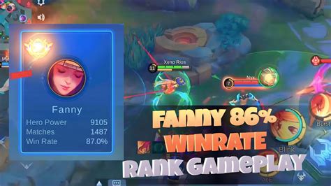 FANNY 86 WINRATE RANK GAMEPLAY YouTube