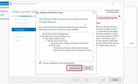 Install Active Directory Domain Services In Windows Server