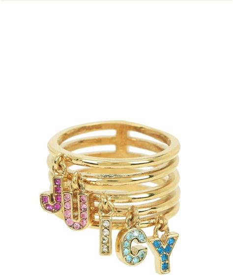 Juicy Couture Rainbow Juicy Stacked Ring | Beautiful jewelry, Cute ...