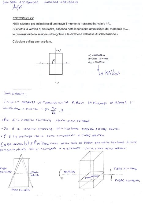 Elaborato Scienza Delle Costruzioni F7 Prove Desame Di Scienza Delle