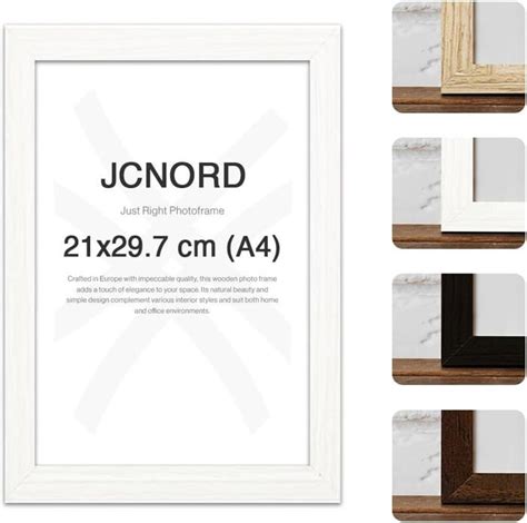 Cadre Photo En Bois Mdf Blanc De A Avec Verre Plexi Incassable Cadre