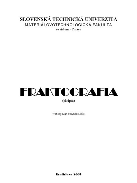 Fraktografia | PDF