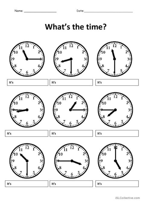 452 Time English Esl Worksheets Pdf And Doc