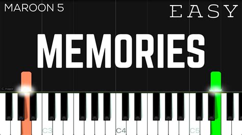 Memories - Maroon 5 | EASY Piano Tutorial - Piano Understand