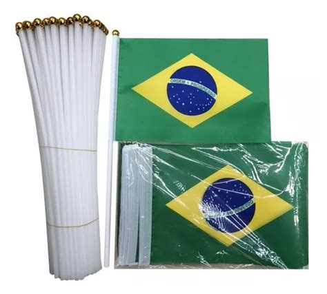 Bandeira Do Brasil 14x21 100 Unidades Frete grátis