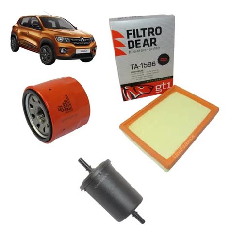 Kit Filtro Ar Motor Leo Combust Vel Renault Kwid V