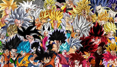 Dbz Goku All Transformations Dragon Ball Z Dragon Ball Wallpapers