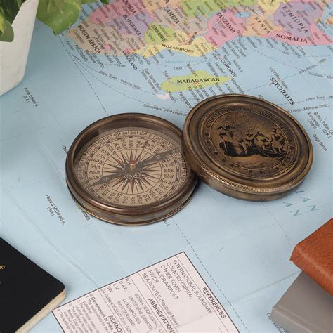 Buy Copper Colour Antique Christopher Columbus Compass Online In India