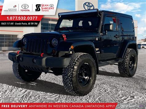 Pre Owned 2012 Jeep Wrangler Sahara Suv In Grande Prairie Alberta Sean Sargent Toyota