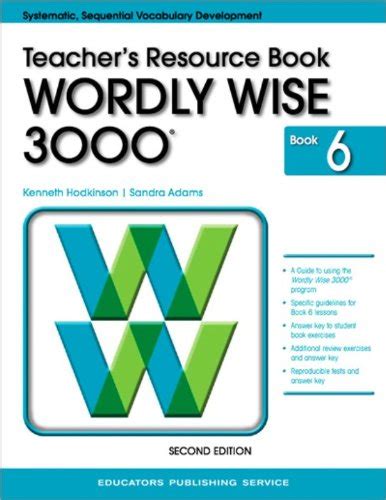 Wordly Wise 3000 Teacher S Resource Book Book 6 By Kenneth Hodkinson