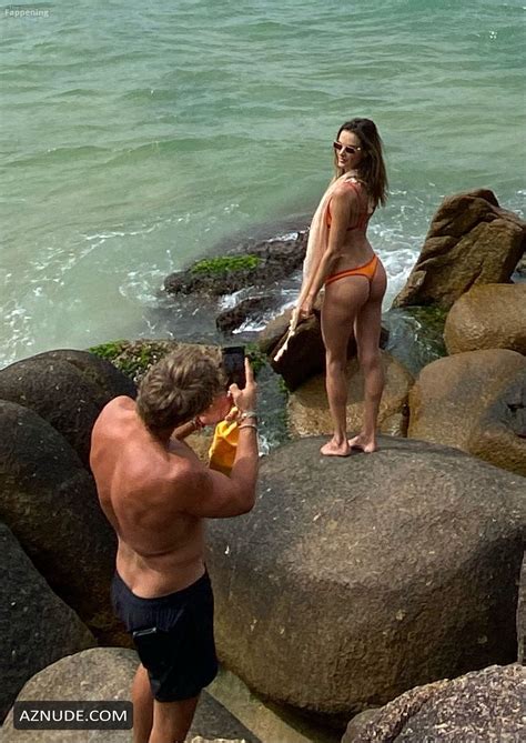 Alessandra Ambrosio Sexy Spotted Showing Off Her Stunning Bikini Body At A Beach In Brazil AZNude