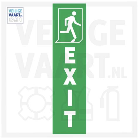 Exit Pictogram 125 X 35 Mm Internationaal Erkend Veilige Vaart