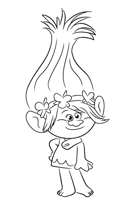 Princess Poppy From Trolls Coloring Page Download Print Or Color