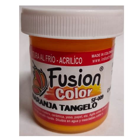 Pintura Al Frio Fusion Color X Ml Naranja Tangelo