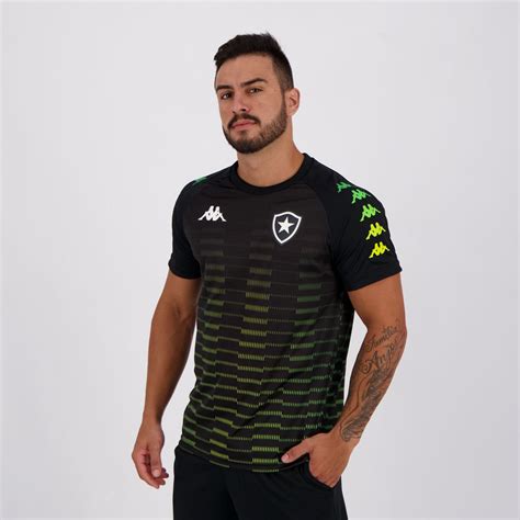 Camisa Kappa Botafogo Treino Preta Futfanatics