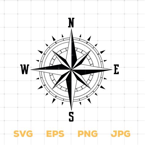 Compass Compass Svg Compass Rose Svg Nautical Compass Svg Adventure Svg Compass Clipart