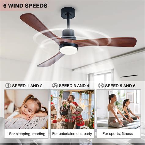 Humhold Ceiling Fan With Lights And Remote Walnut Wood Blades