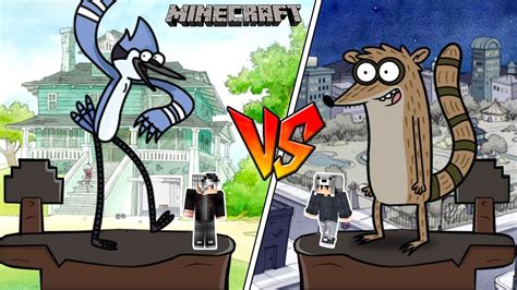 MORDECAİ ın ADASI VS RİGBY nin ADASI Minecraft YouTube