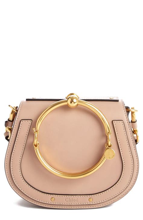 Chloé Small Nile Bracelet Leather Crossbody Bag in Beige Natural Lyst