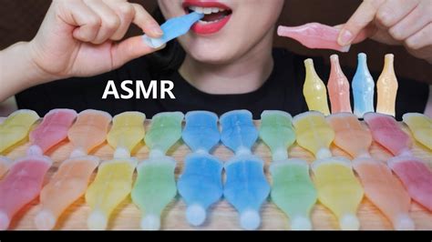 Asmr 왁스병 캔디 먹방 5가지 맛 Nik L Nips Wax Bottles Candy Drinks Mukbang [no