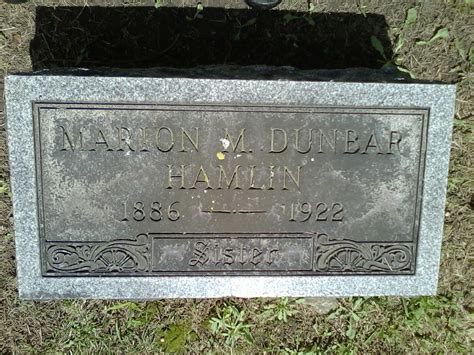 Marion Maude Dunbar Hamlin 1886 1922 Homenaje De Find A Grave