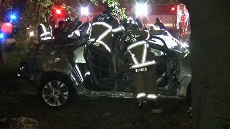 Woman Pulled From Her Car In The Woods After A Major Crash At The