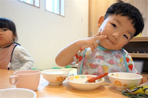 いっぱい食べたよ😊｜西山台くじら小規模保育園｜大阪府大阪狭山市の小規模保育園