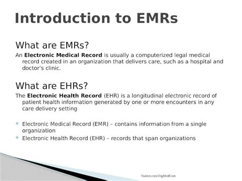 Pptx What Are Electronic Medical Records Emr Primer Dokumentips