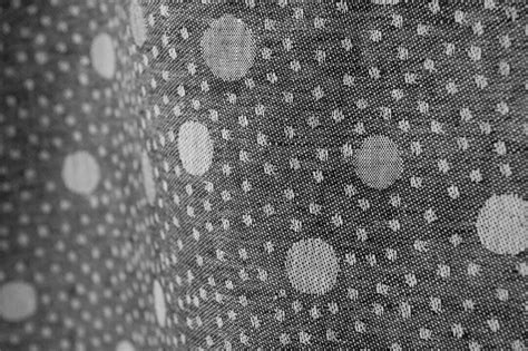 Jacquard Linen Fabric In Bubble Pattern From Dyed Black And White Linen