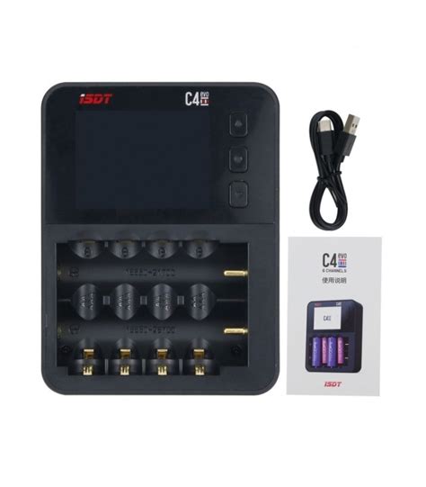 iSDT C4 EVO Smart Battery Charger for AA, AAA, 18650 - Flying Tech