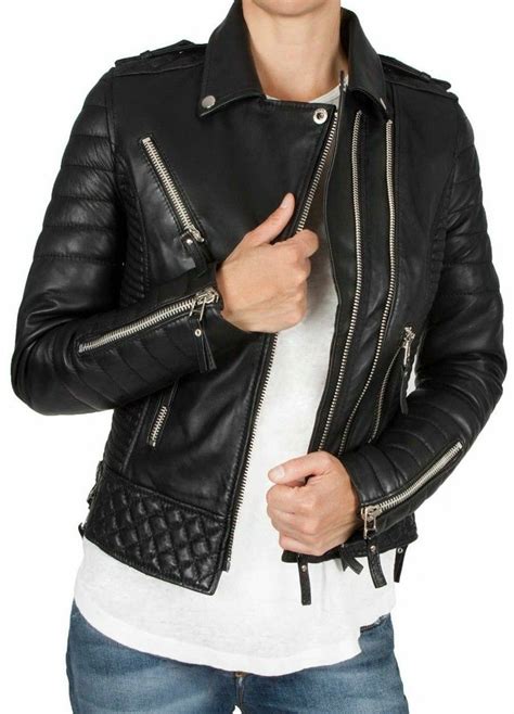 Womens Genuine Lambskin Leather Motorcycle Slim Fit Designer Biker