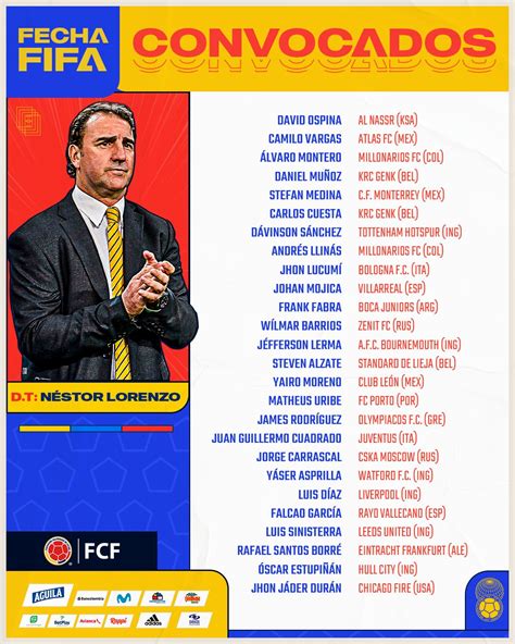 Selección Colombia on Twitter Esta es la lista de convocados para