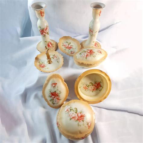 Victorian Era Blush Dresser Set