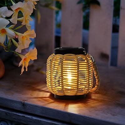 Lights Fun Rustic Rattan Decorative Lantern Truglow Pillar Candle