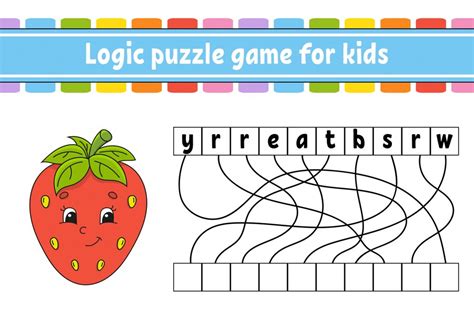 Premium Vector Logic Puzzle Game Worksheet