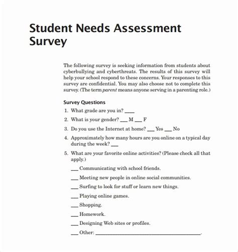 30 Training Needs Survey Questions Example Document Template